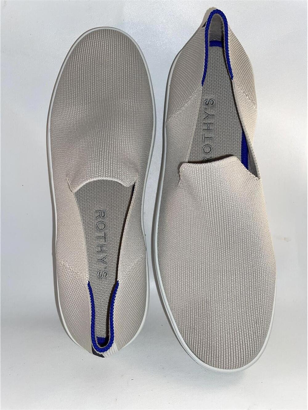 Rothy's Sneakers Slip On Beige Women's Shoes Size 8.5 New